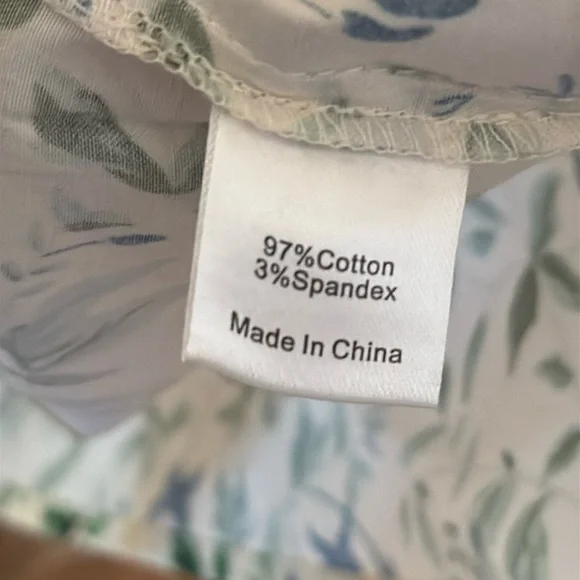 Blue and Green Floral Royal Shirt Dress